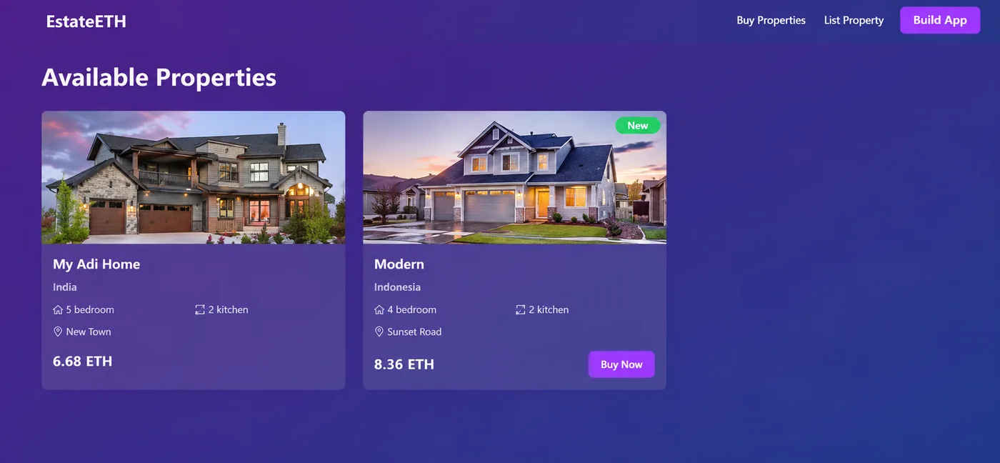 EstateETH screenshot
